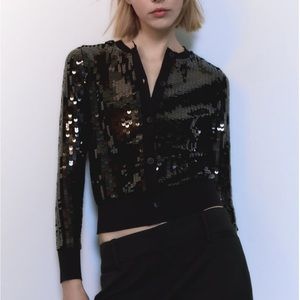 Zara Sequin Cardigan